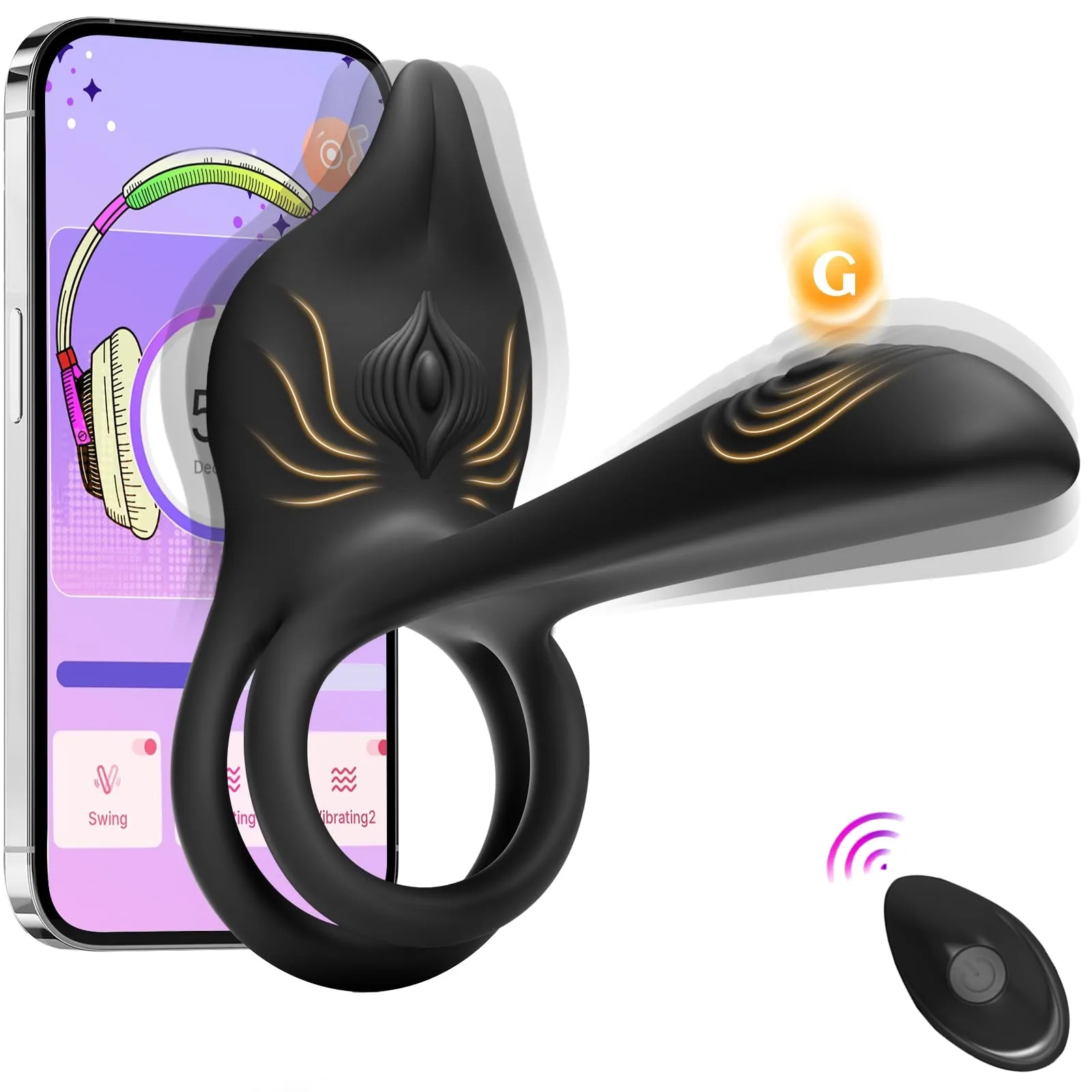 🎁Enchanted Girl Luxe Smart Vibrating Ring – App-Controlled Pleasure for Couples 💫