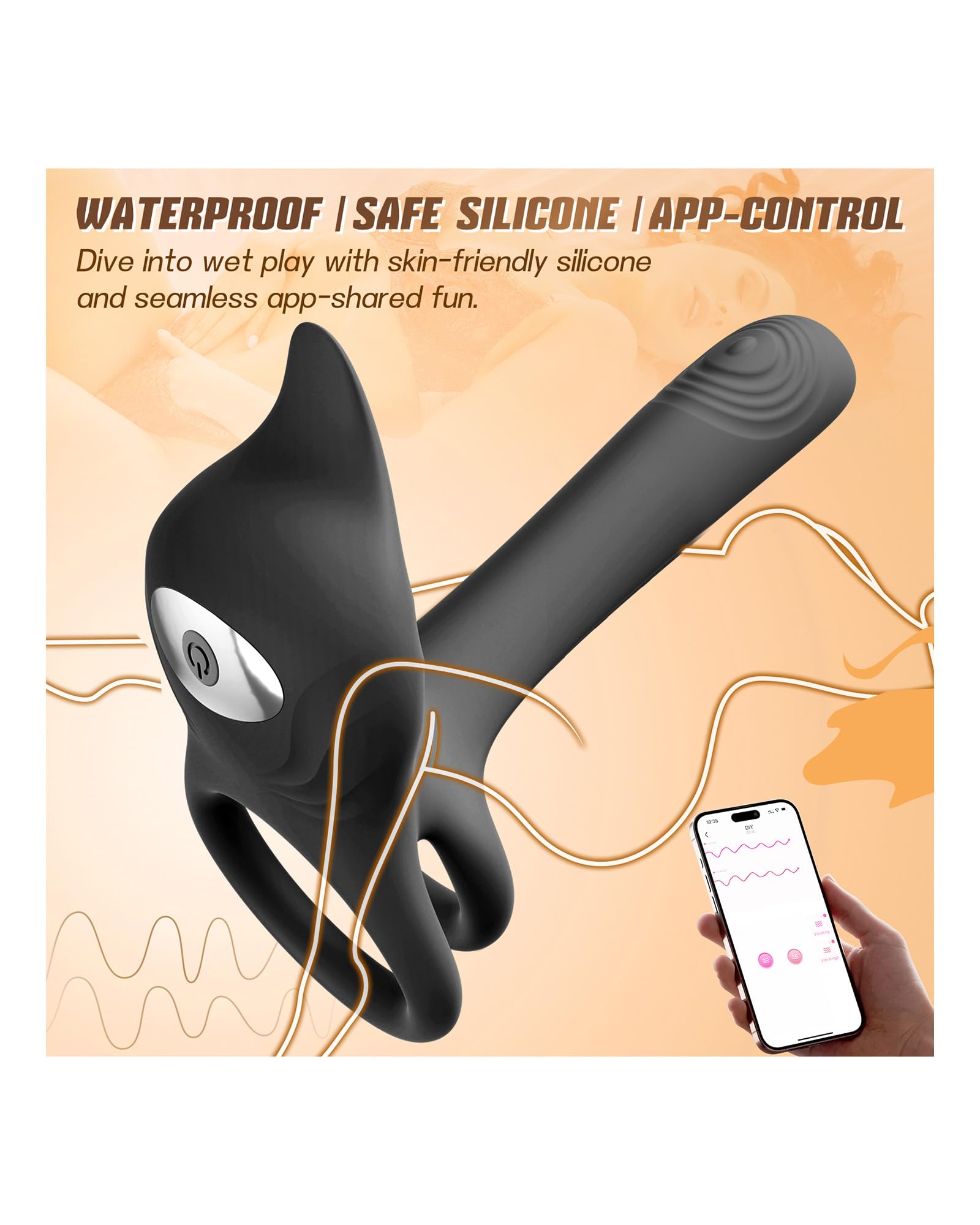 🖤🎁Enchanted Girl Luxe Smart Vibrating Ring – App-Controlled Pleasure for Couples 💫