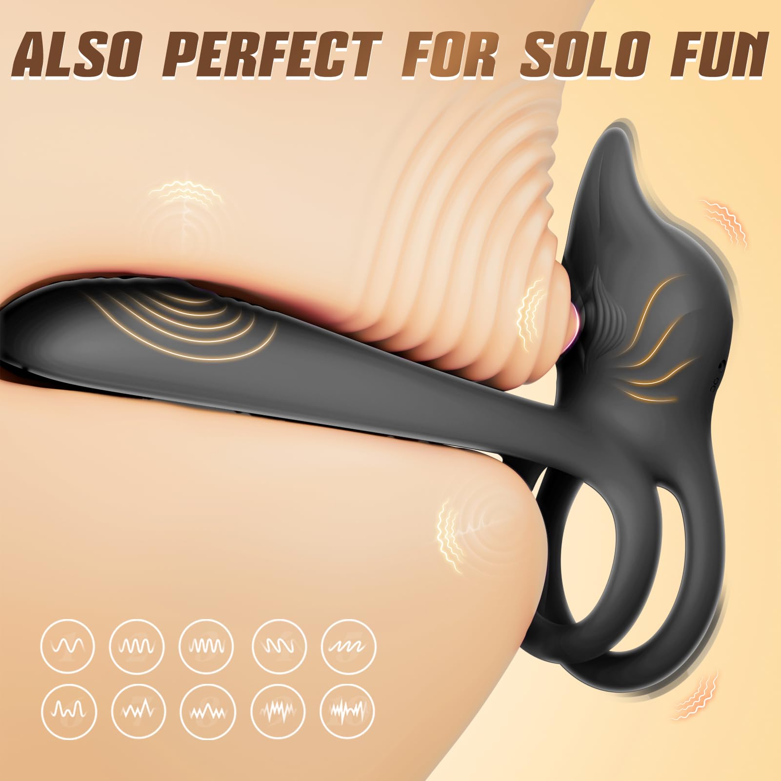🖤🎁Enchanted Girl Luxe Smart Vibrating Ring – App-Controlled Pleasure for Couples 💫
