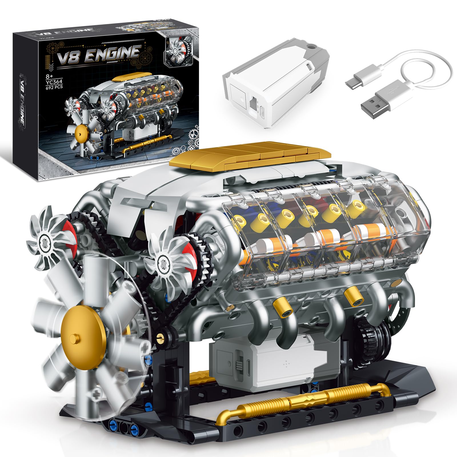 V8 Car Engine Building Kit 🔥Hot Sale - 49% off 🔥